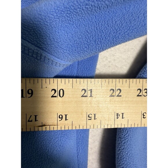 Lady Hathaway Fleece Shirt Jacket Size Large Blue Button Down Soft Flannel - Picture 2 of 6